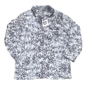 NWT Anne Klein Animal Print Pajama Top Women Large